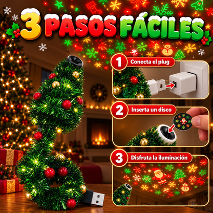Proyector navideño USB: tu techo lleno de magia