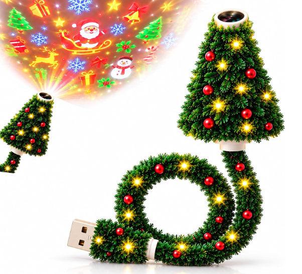 Proyector navideño USB: tu techo lleno de magia